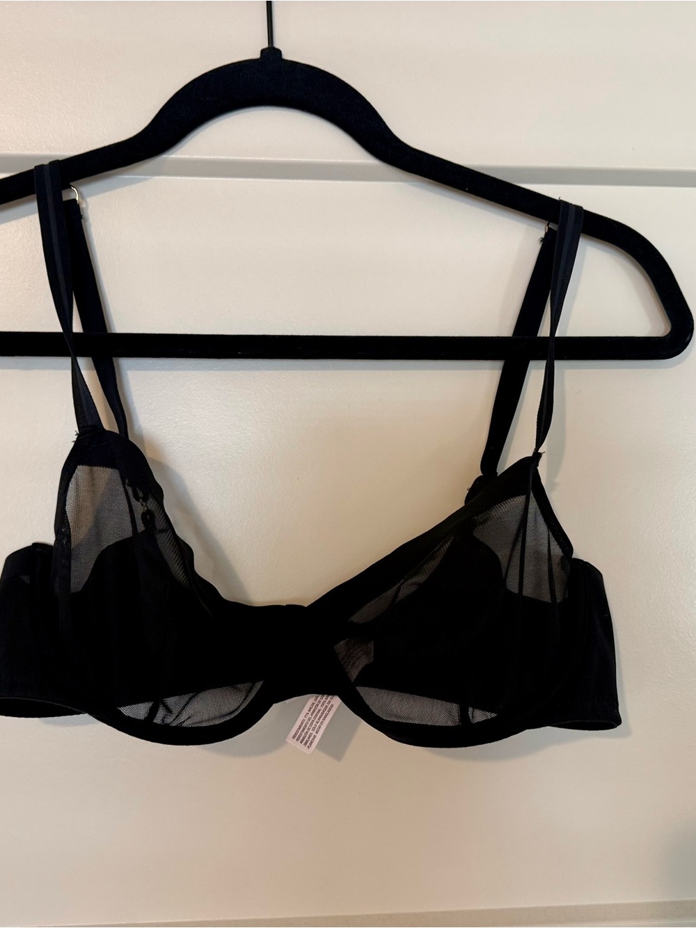 Auden Black Sheer Underwire Bralette 34C